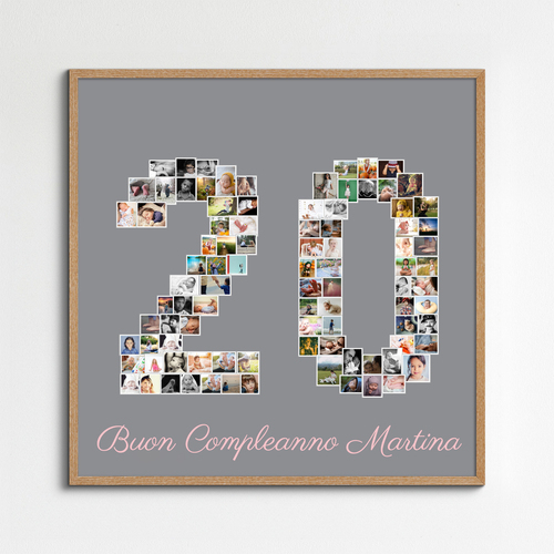 Crea collage foto "20" per il compleanno: personalizza e sorprendi!