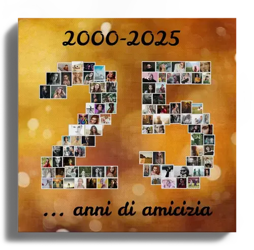 Crea la tua Collage 25 con foto per Anniversario o Evento Speciale Crea la tua Collage 25 con foto per Anniversario o Evento Speciale