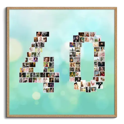 Crea la tua Collage "40" personalizzata per momenti indimenticabili
