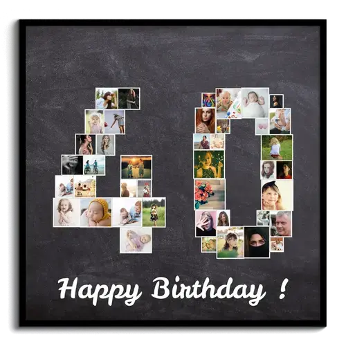 Crea la tua Collage "40" personalizzata per momenti indimenticabili