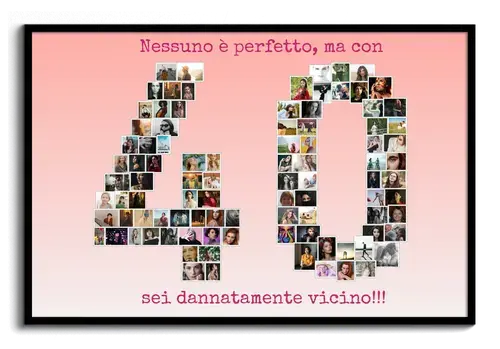 Crea la tua Collage "40" personalizzata per momenti indimenticabili