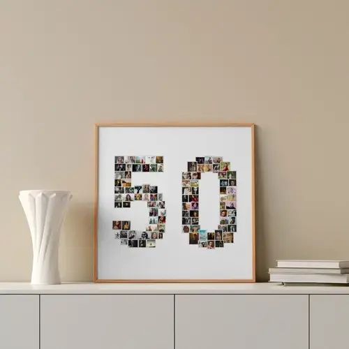 Collage personalizzata "50" con foto