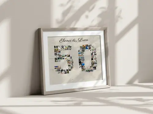 Collage personalizzata "50" con foto