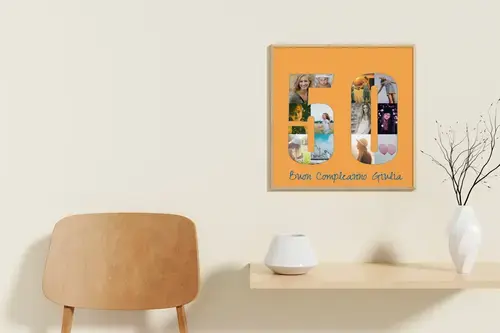 Collage personalizzata "50" con foto