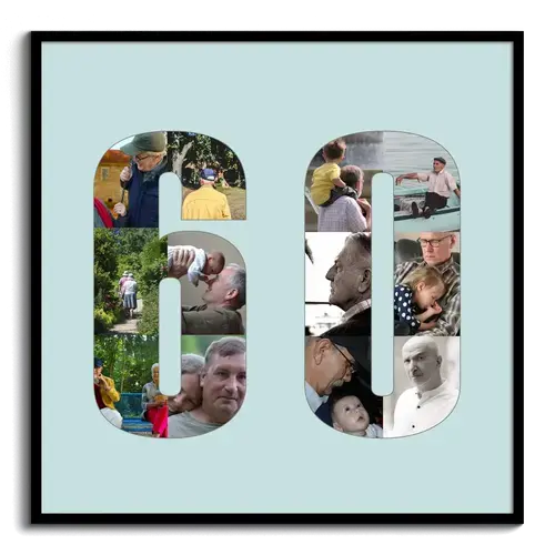 Collage "60" Foto Anniversario - Regala un Ricordo Unico