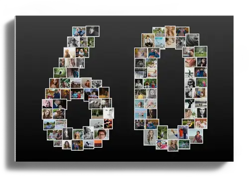 Collage "60" Foto Anniversario - Regala un Ricordo Unico