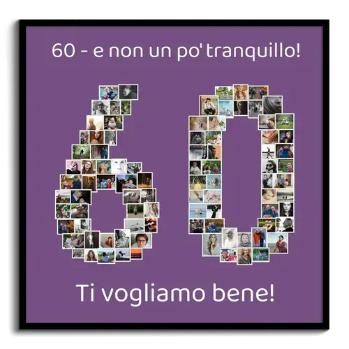 Collage "60" Foto Anniversario - Regala un Ricordo Unico