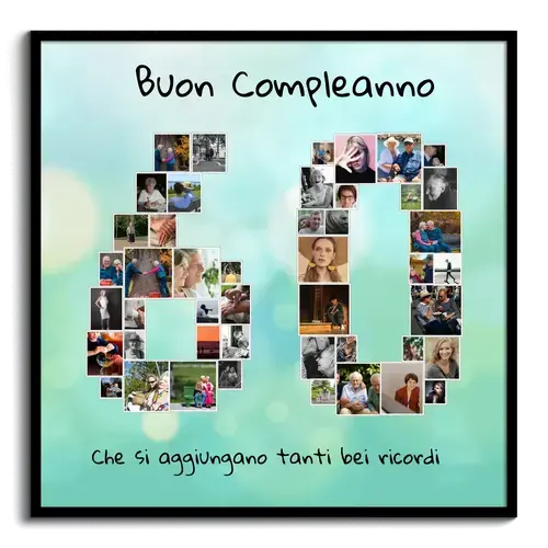 Collage "60" Foto Anniversario - Regala un Ricordo Unico