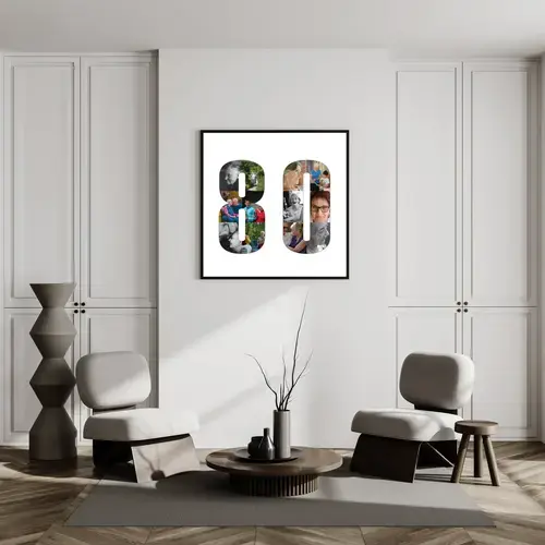 Collage Piazza Numero 80 Personalizzabile