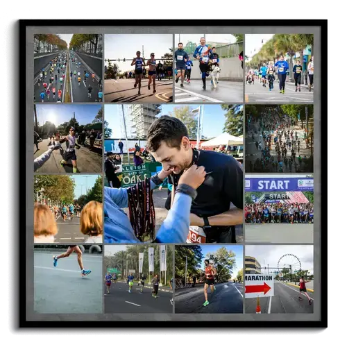 Collage foto per maratona ed eventi sportivi