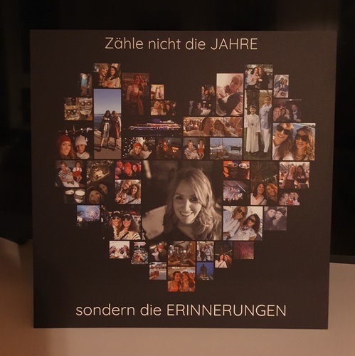 Foto del cliente Birgit per la recensione Stampa Fotocollage Schiuma rigida 40x40cm