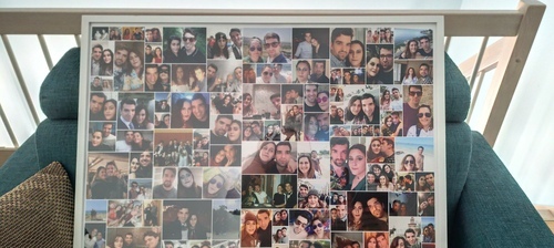 Foto del cliente Federica per la recensione Stampa Fotocollage Poster con cornice (legno, bianco) 100x70cm