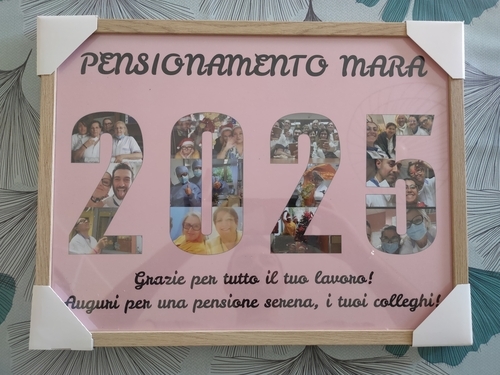 Foto del cliente Gianluigi per la recensione Stampa Fotocollage Poster con cornice (legno, naturale) 40x30cm