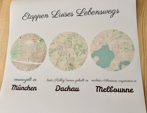 Foto del cliente Linda per la recensione Stampa Mappa della città Poster 70x70cm