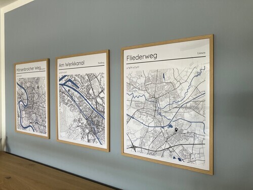 Foto del cliente Michael per la recensione Stampa Mappa della città Poster 40x50cm
