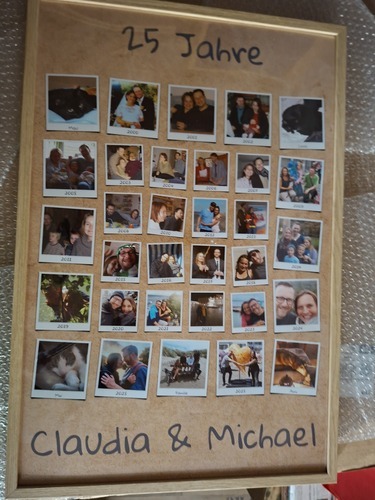 Foto del cliente Petra per la recensione Stampa Fotocollage Poster con cornice (legno, naturale) 40x60cm