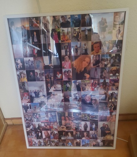 Foto del cliente Sonja per la recensione Stampa Fotocollage Poster con cornice (legno, bianco) 50x70cm