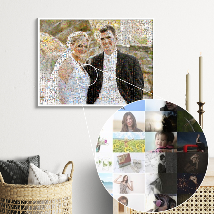 Mosaico di Foto Personalizzato Matrimonio