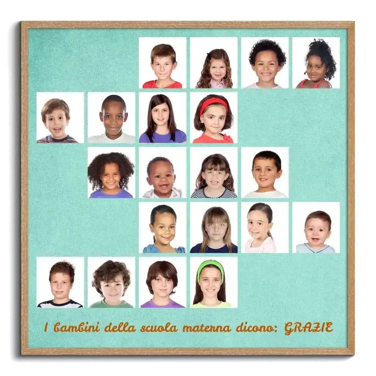 Regalo di addio All asilo Scuola come collage fotografico creativo