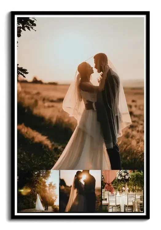 Collage Nozze Personalizzata con Foto Elegante