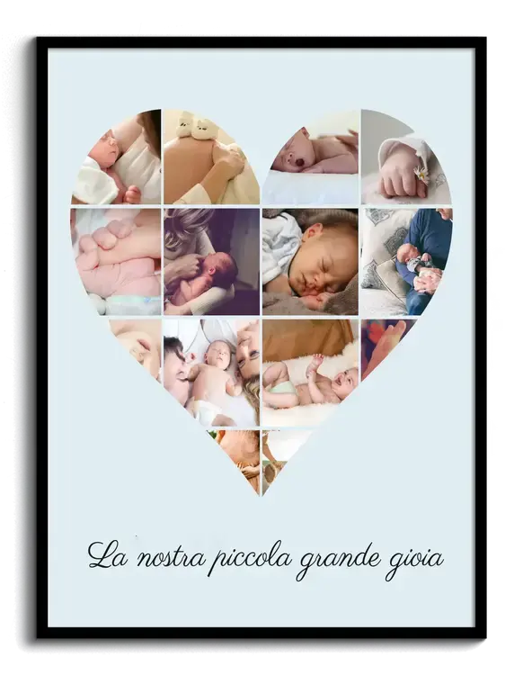 Collage a Cuore con Foto Bambini - Il Nostro Grande Amore