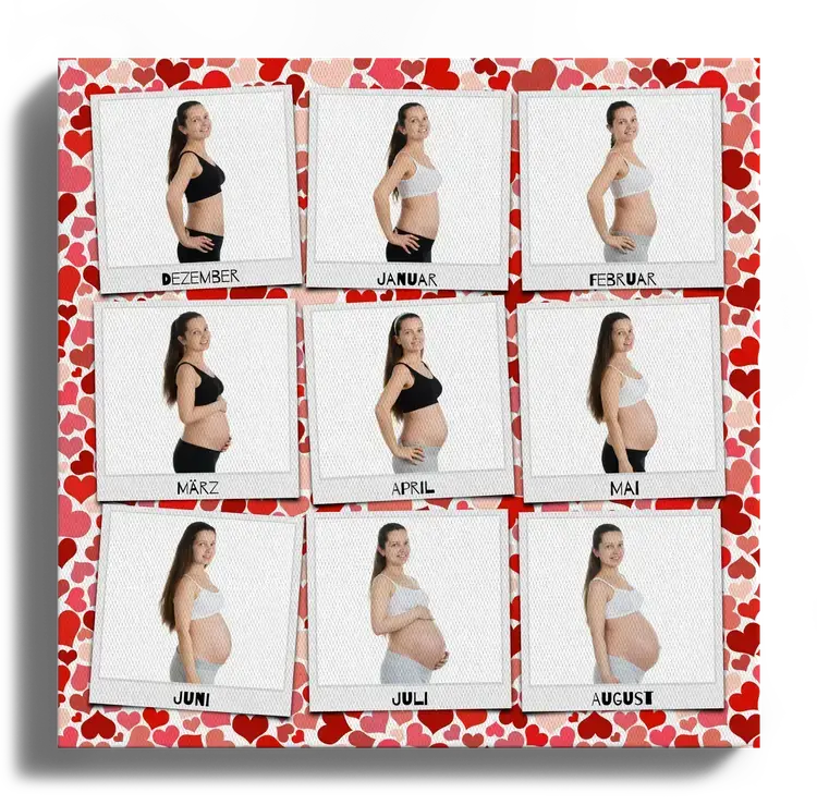 Pancione come collage fotografico una foto al mese