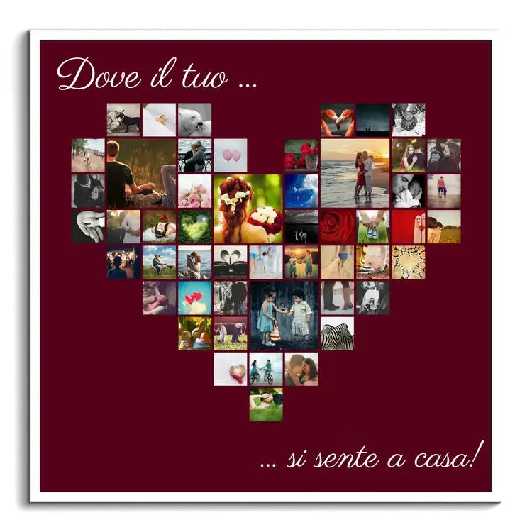 Fotocollage crea cuore molte immagini
