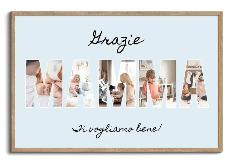 Fotocollage per genitori e nonni con testo da foto