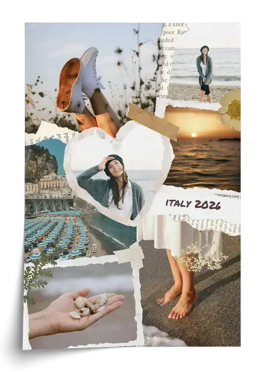 Collage scrapbook viaggio personalizzabile