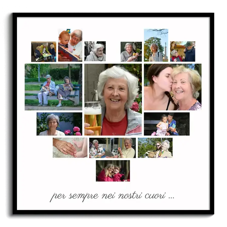 Fotocollage cuore ricordo
