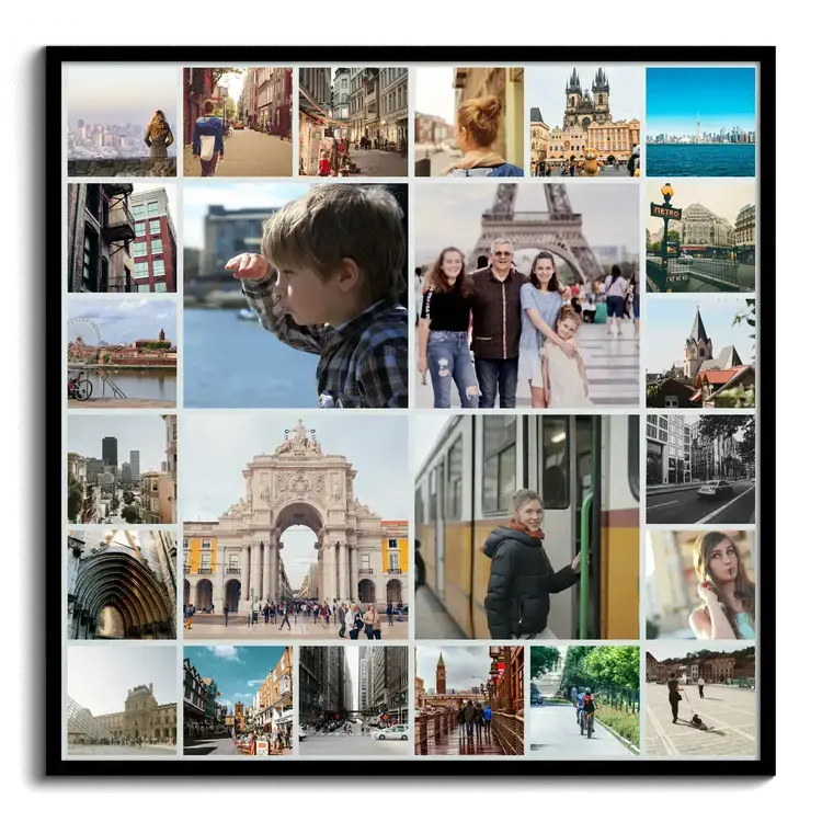 Foto delle vacanze come elegante fotocollage di ricordo