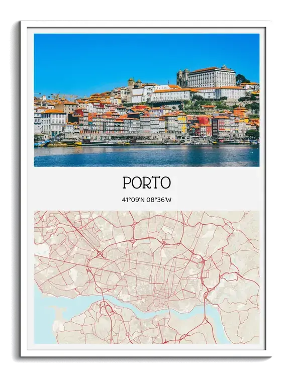 Mappa città personalizzata con foto e coordinate