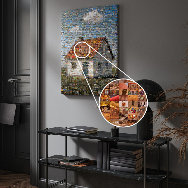 Progetto Mosaico: Casa con Foto di Cantiere