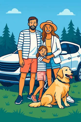 Foto trasformata in stile Retro / Flat-Vector