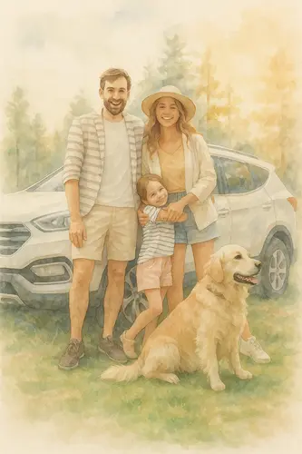 Foto trasformata in stile Acquerello